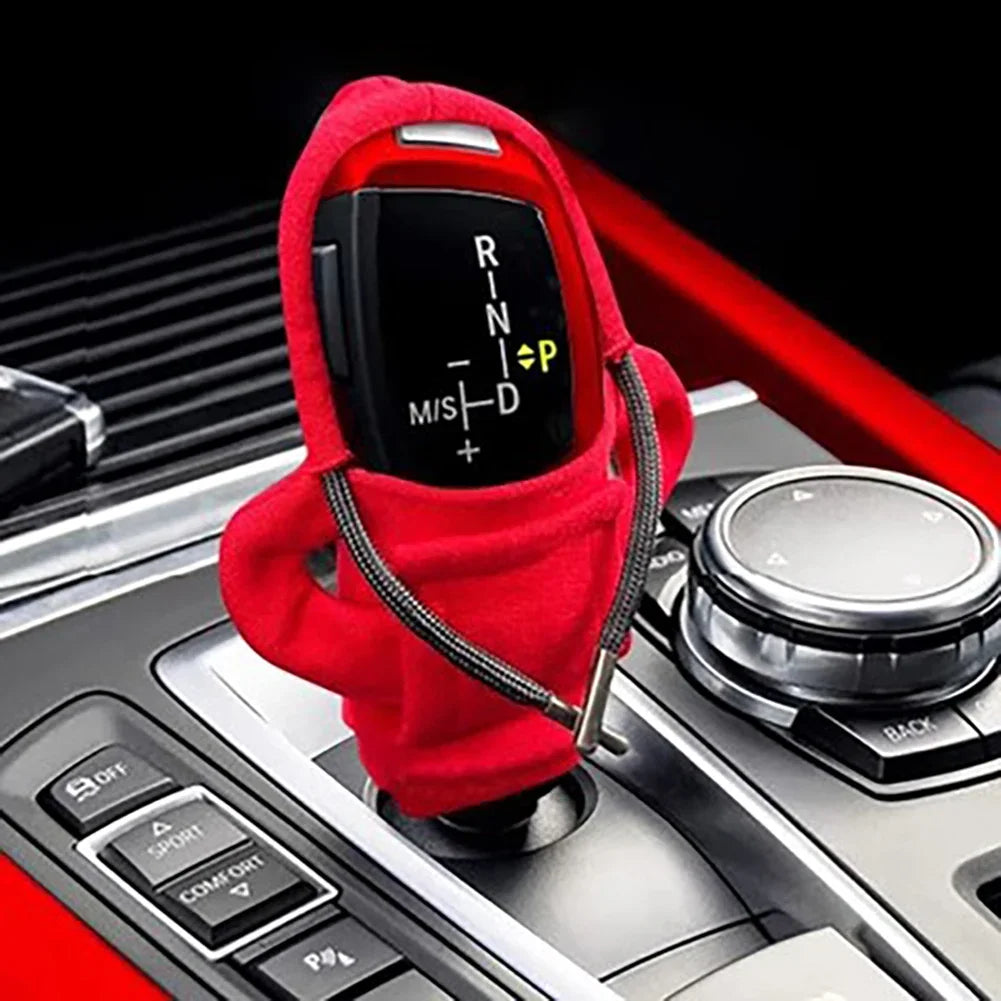 Housse de Levier de Vitesse Style Sweat à Capuche – Accessoire Tendance et Amusant pour Voiture