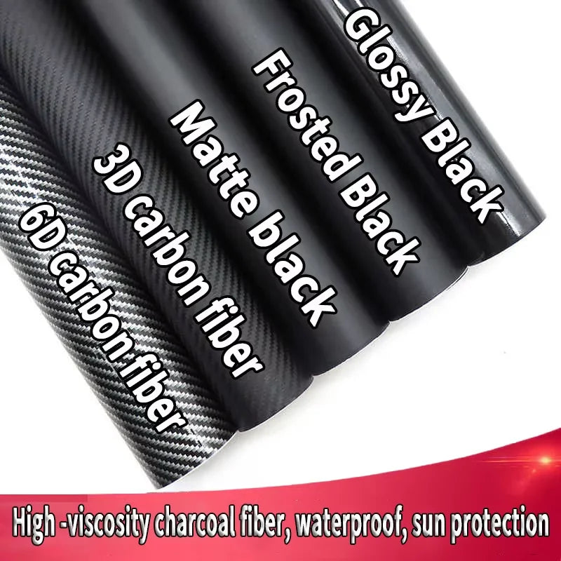 Autocollant en fibre de carbone pour voiture – Bande protectrice à coller soi-même pour seuil de porte et rétroviseurs latéraux – Anti-rayures, imperméable