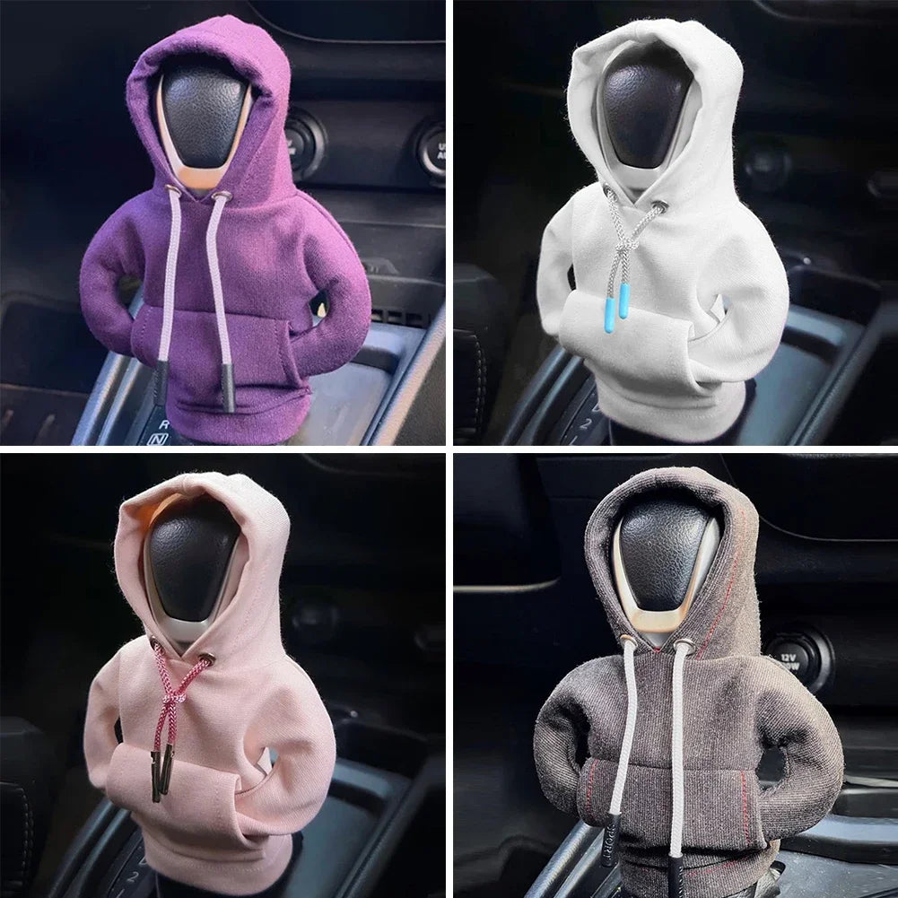 Housse de Levier de Vitesse Style Sweat à Capuche – Accessoire Tendance et Amusant pour Voiture