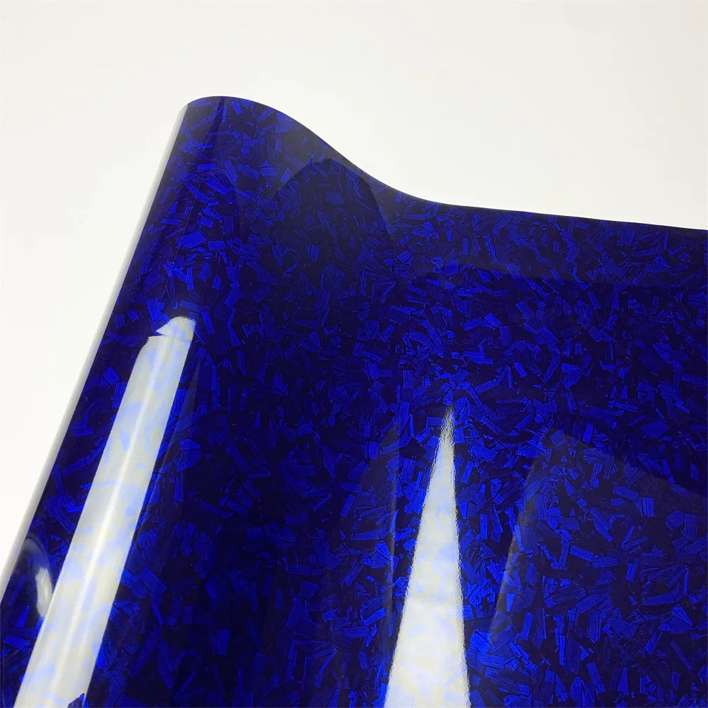 Film Vinyle Imitation Carbone Forgé Arc-en-Ciel – Autocollant Imperméable pour Moto et Voiture – Film Adhésif Thermoformable avec Effet de Changement de Couleur