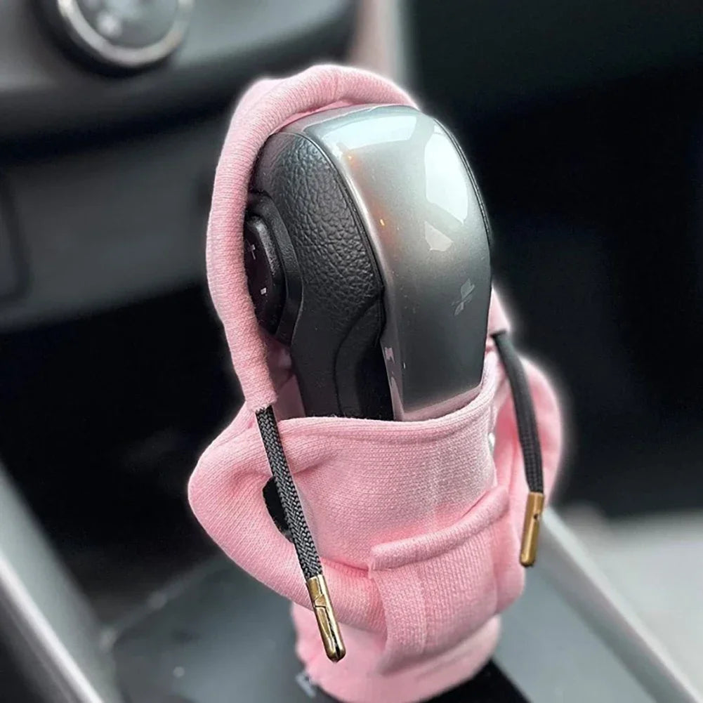 Housse de Levier de Vitesse Style Sweat à Capuche – Accessoire Tendance et Amusant pour Voiture
