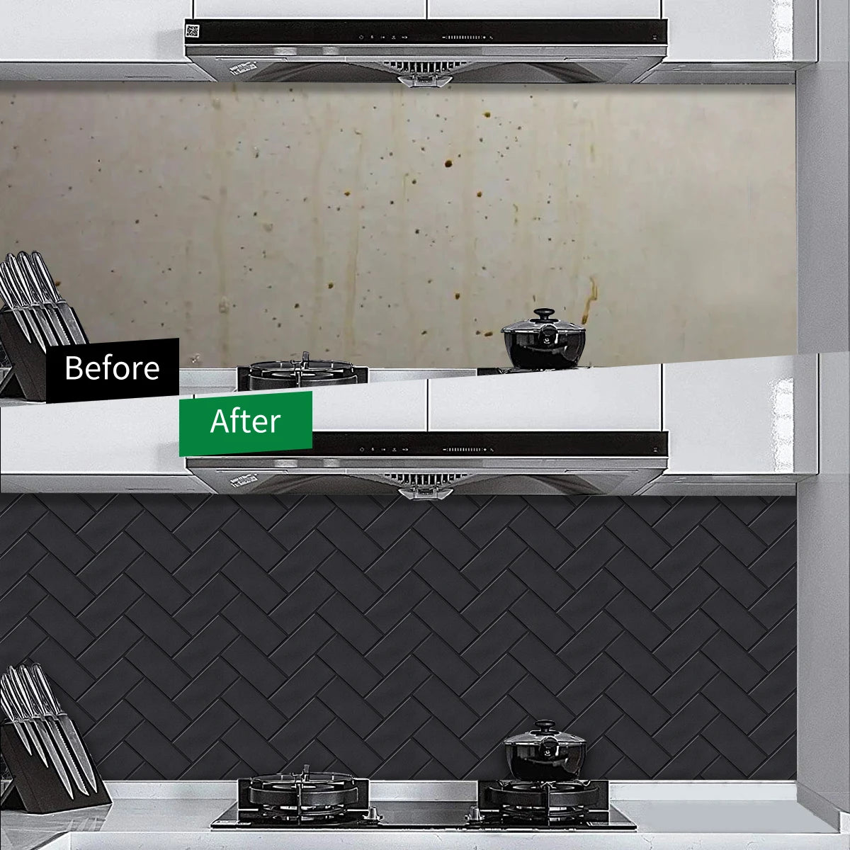 10 pièces peler et coller des carreaux muraux à talons bricolage backseret de cuisine à grande taille Autocollant mural étanche étanche en vinyle étanchable pour la maison