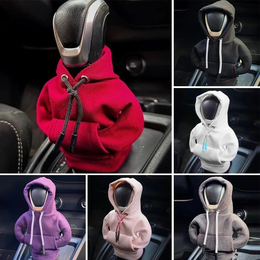 Housse de Levier de Vitesse Style Sweat à Capuche – Accessoire Tendance et Amusant pour Voiture