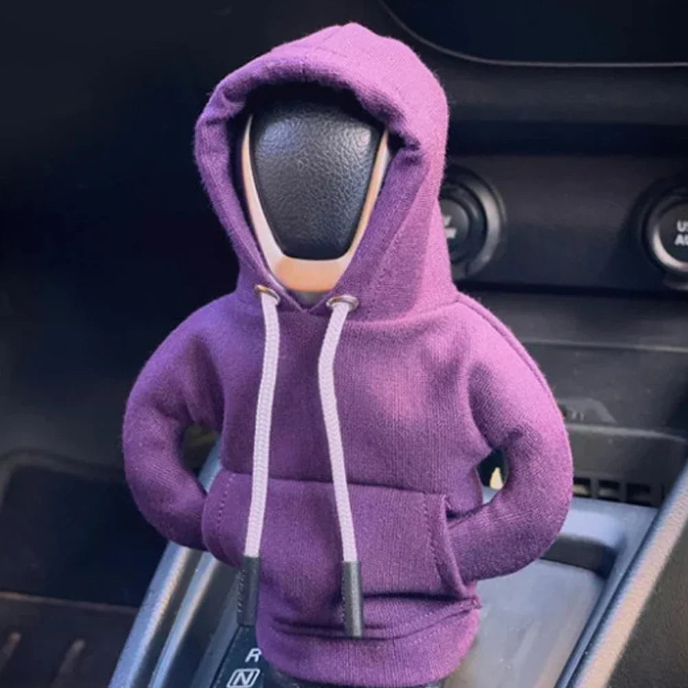 Housse de Levier de Vitesse Style Sweat à Capuche – Accessoire Tendance et Amusant pour Voiture