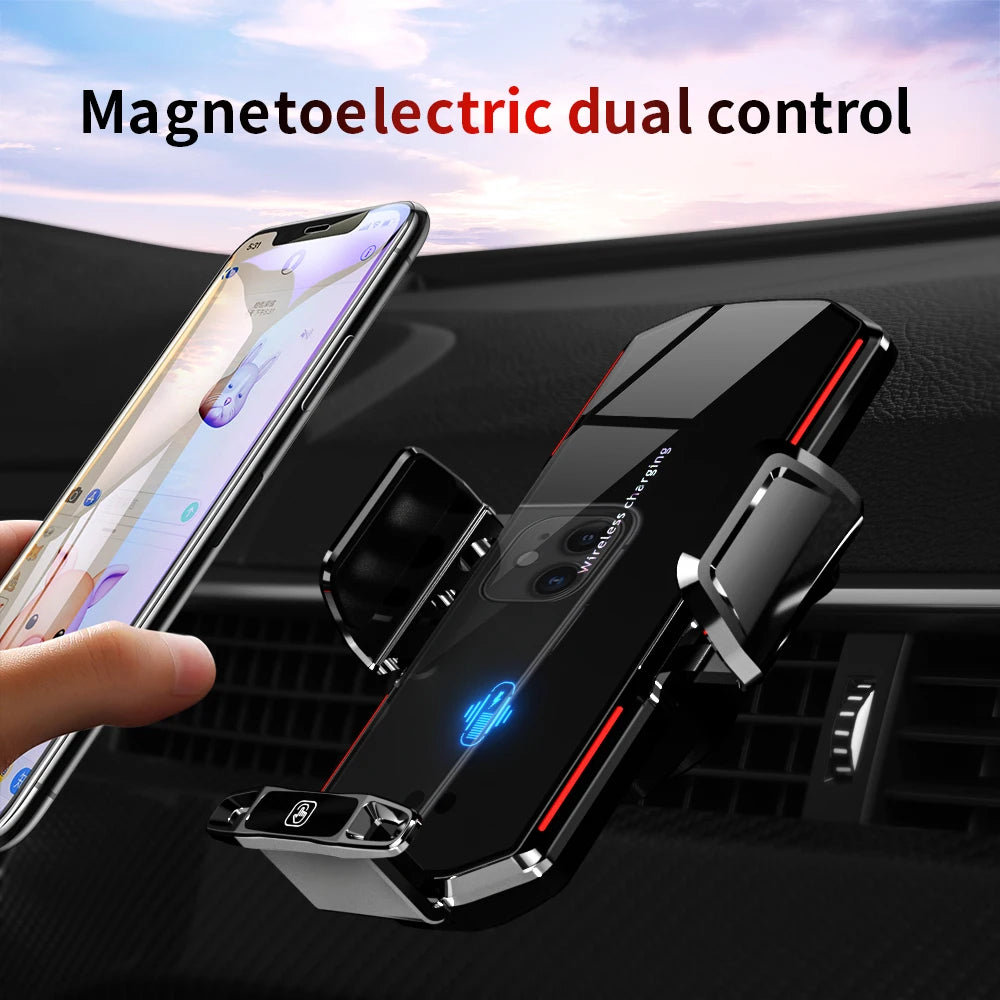 Support Téléphone Magnétique pour Voiture – Chargeur Sans Fil Rapide 66W avec Détection Infrarouge, Support de Grille d’Aération pour iPhone 12, 13, 14, 15 et Android