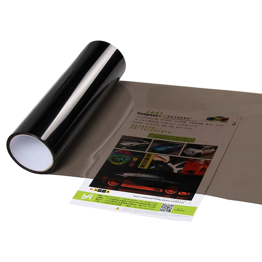 Film vinyle transparent brillant pour phares automobiles – 30x60 cm – Film adhésif pour voiture – Film de couverture pour phares et feux arrière en PVC