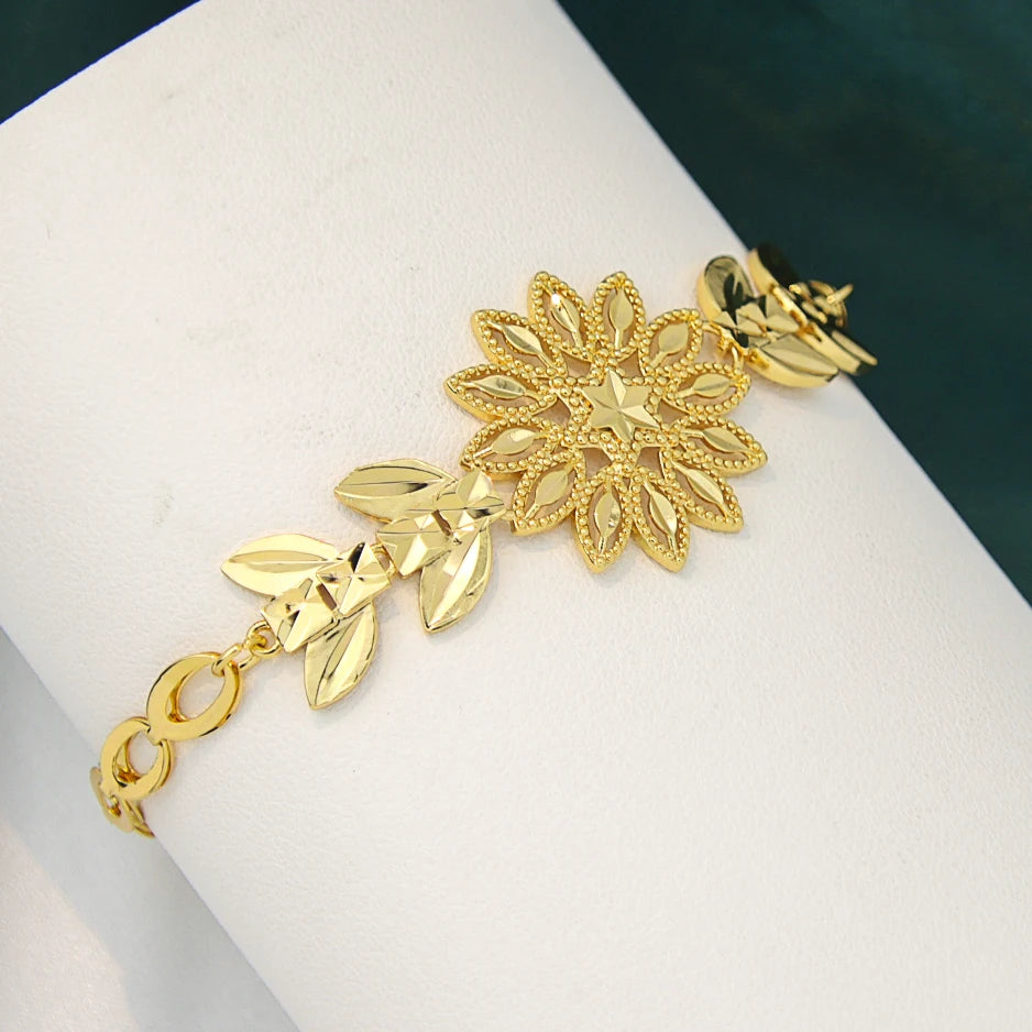 Parure de Bijoux Éthiopiens Plaqué Or 21K – Style Mariage Dubaï | Collier & Boucles d’Oreilles | Bijoux Africains & Marocains – Cadeau de Mariée