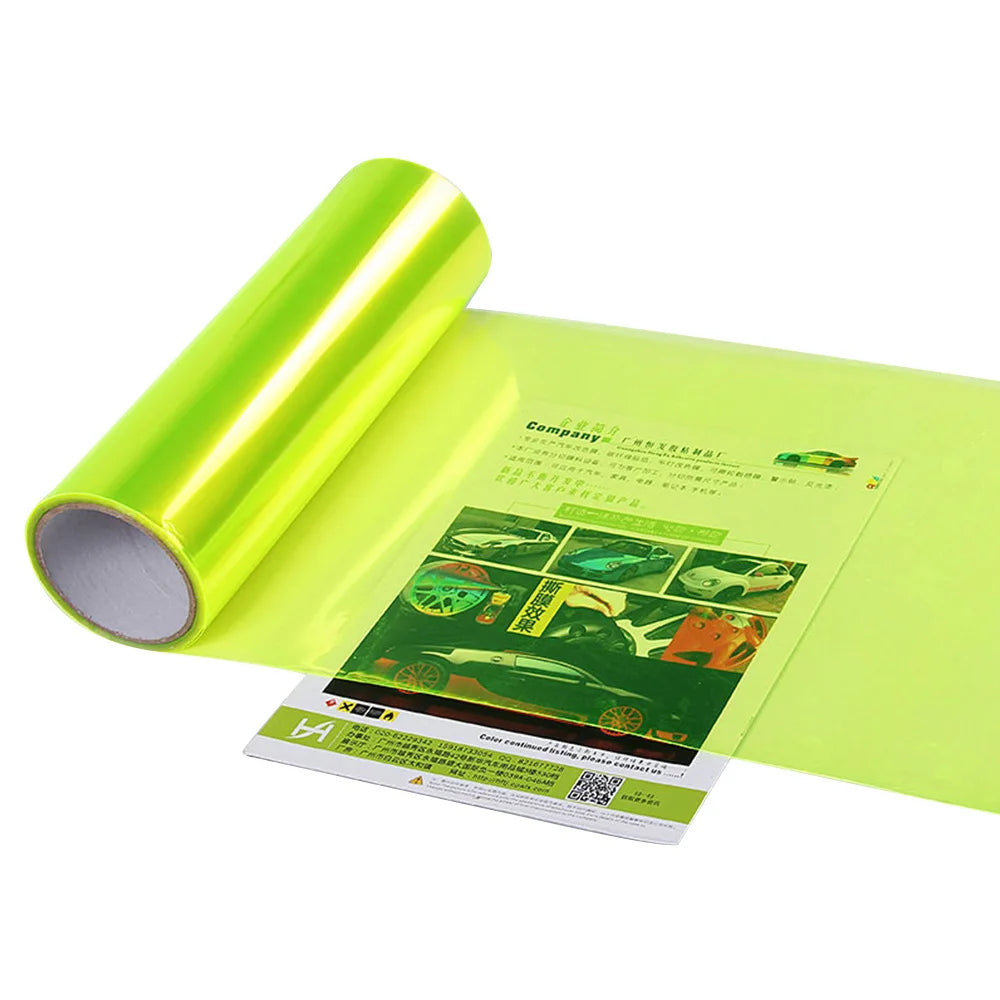 Film vinyle transparent brillant pour phares automobiles – 30x60 cm – Film adhésif pour voiture – Film de couverture pour phares et feux arrière en PVC