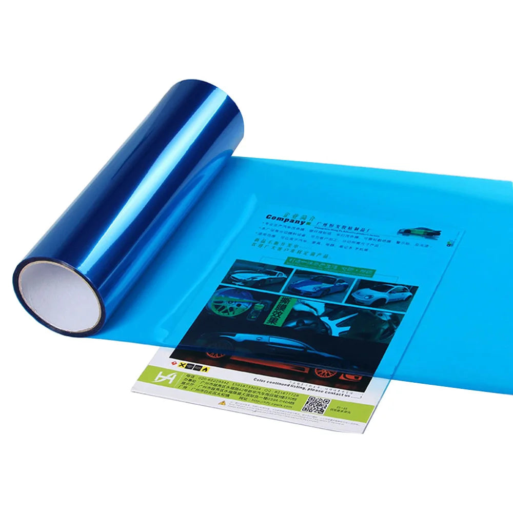 Film vinyle transparent brillant pour phares automobiles – 30x60 cm – Film adhésif pour voiture – Film de couverture pour phares et feux arrière en PVC