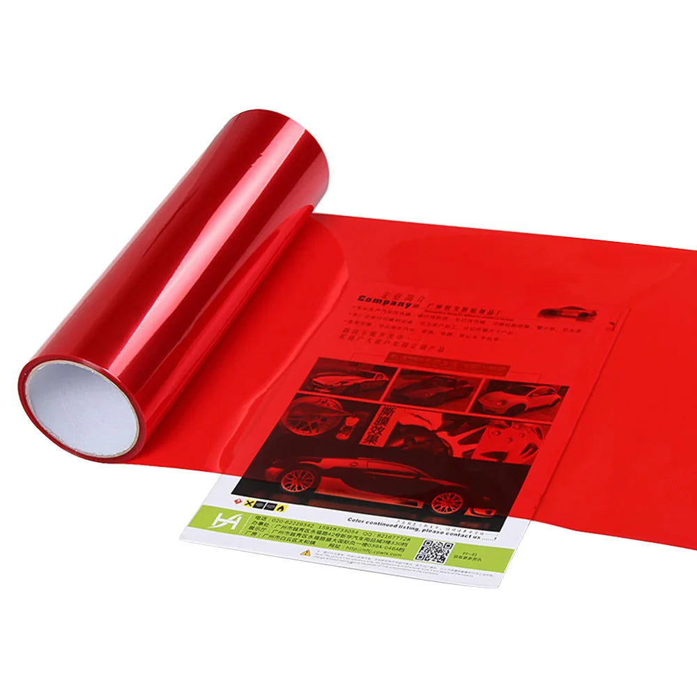 Film vinyle transparent brillant pour phares automobiles – 30x60 cm – Film adhésif pour voiture – Film de couverture pour phares et feux arrière en PVC