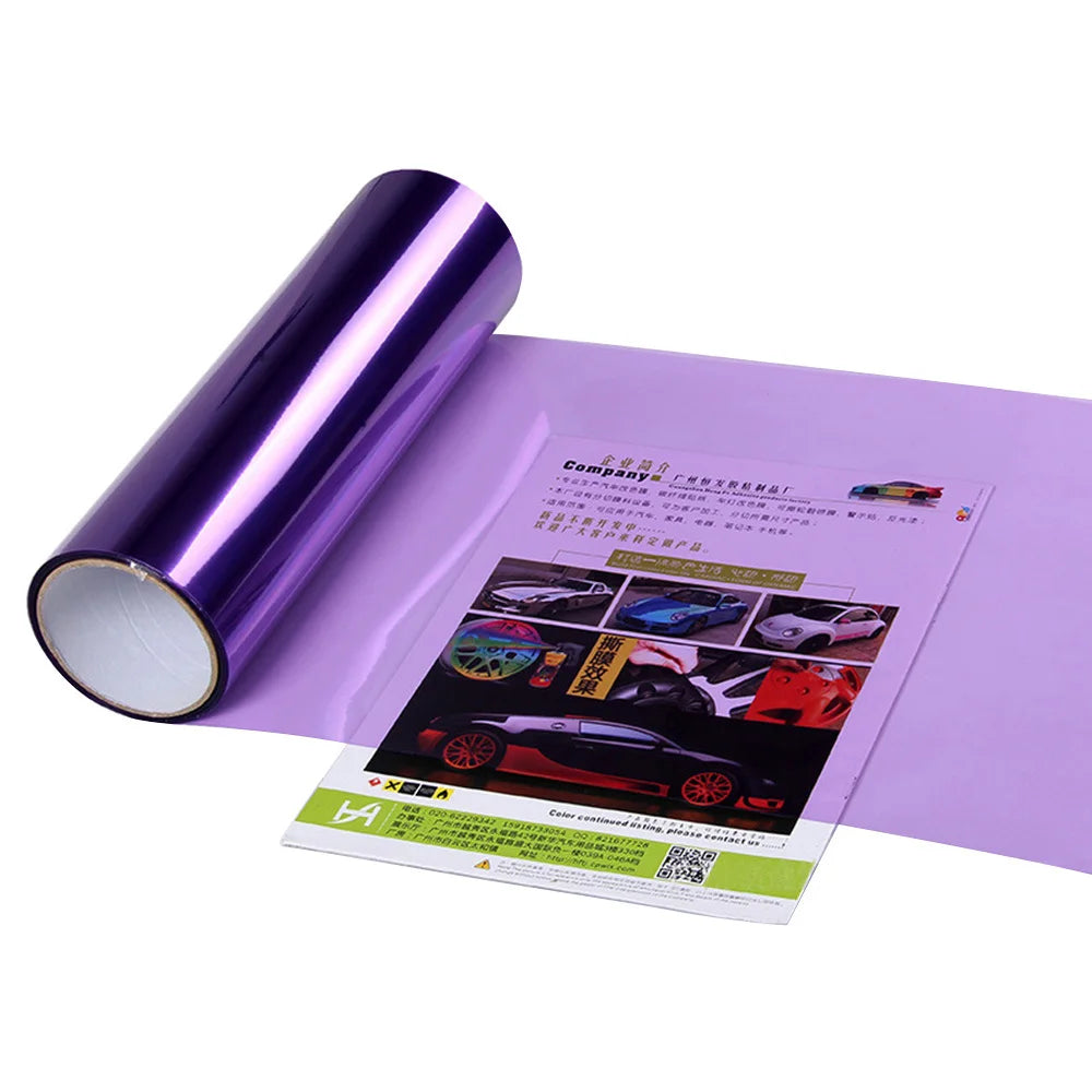 Film vinyle transparent brillant pour phares automobiles – 30x60 cm – Film adhésif pour voiture – Film de couverture pour phares et feux arrière en PVC