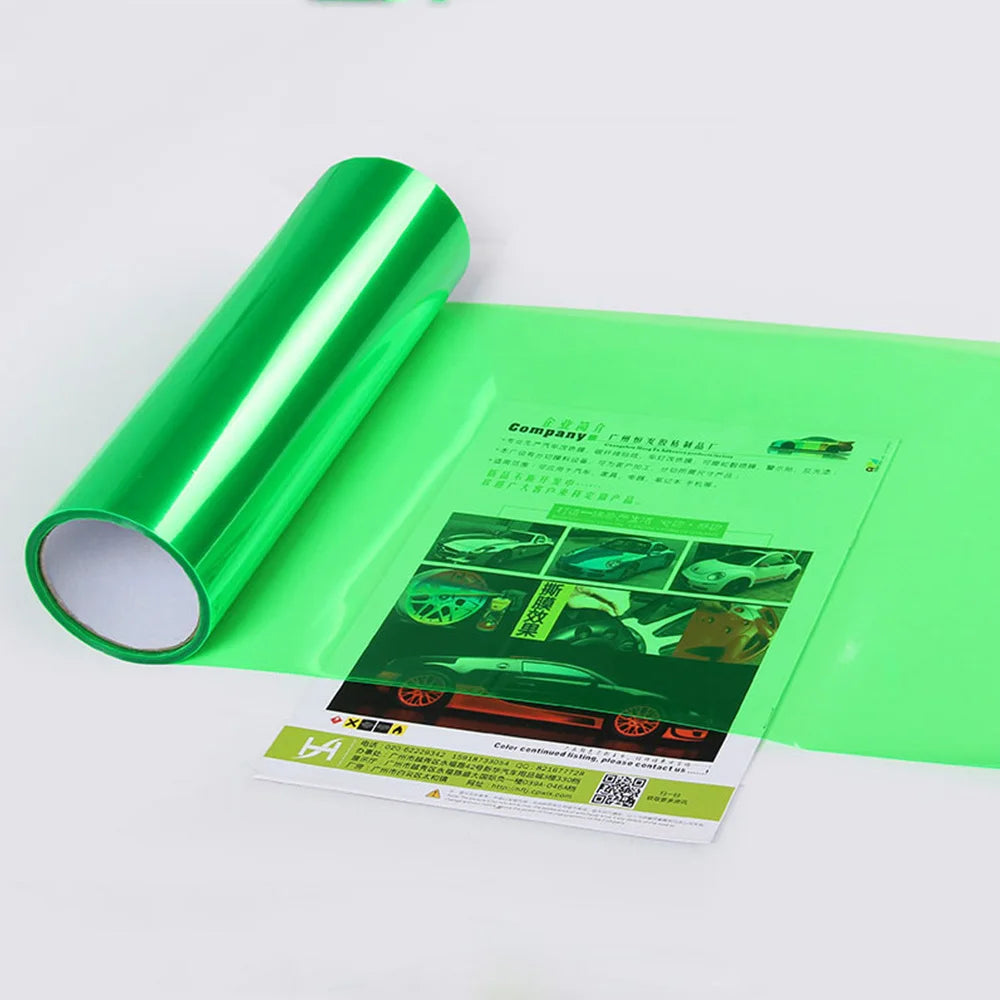 Film vinyle transparent brillant pour phares automobiles – 30x60 cm – Film adhésif pour voiture – Film de couverture pour phares et feux arrière en PVC