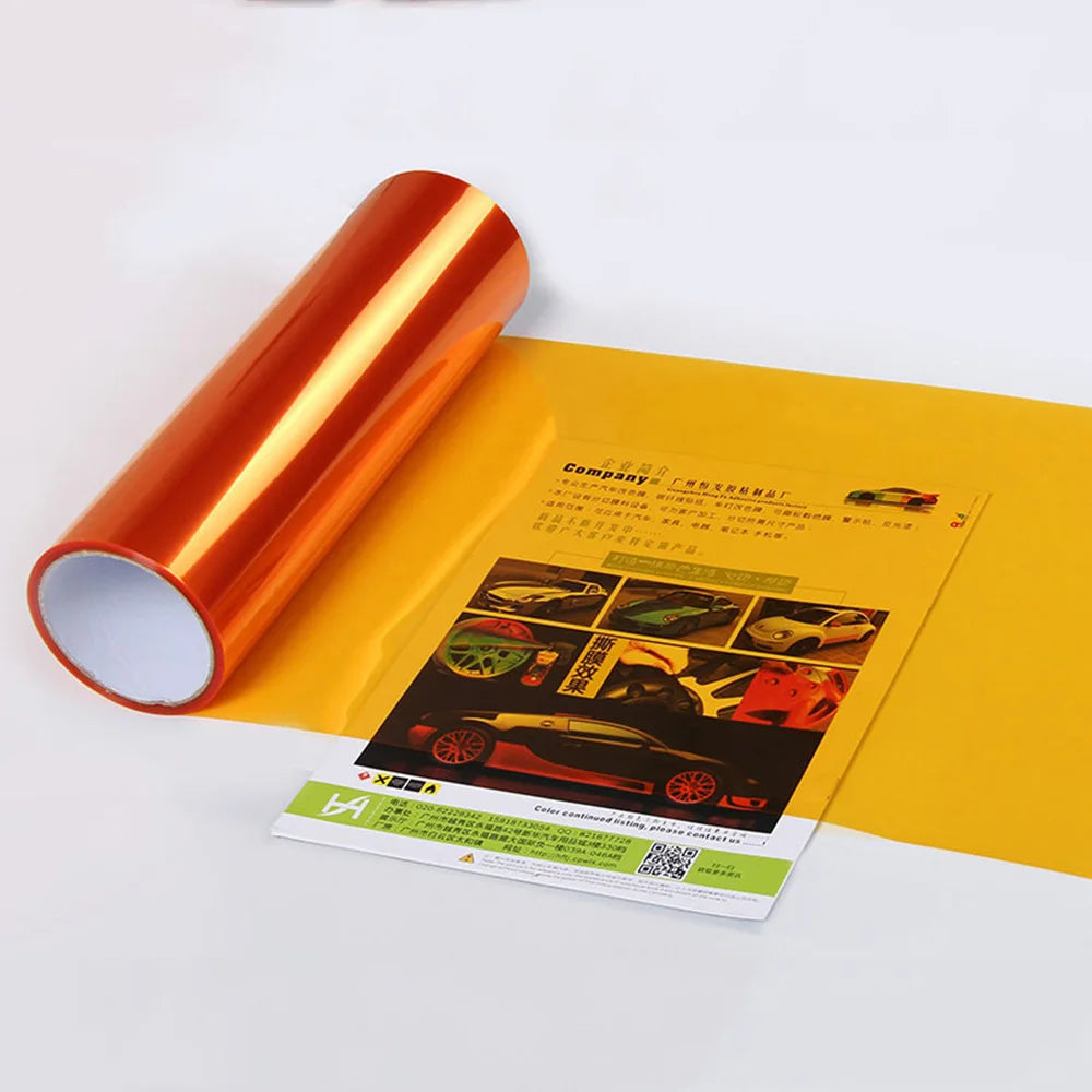 Film vinyle transparent brillant pour phares automobiles – 30x60 cm – Film adhésif pour voiture – Film de couverture pour phares et feux arrière en PVC